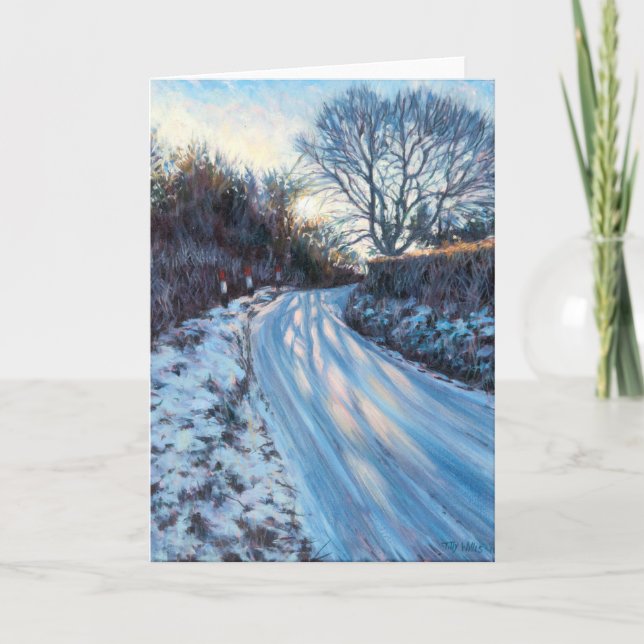 Winterlicht Feiertagskarte (Vorderseite)