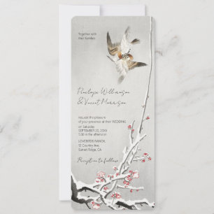 Winterliebe - Vintage-Kunst-Hochzeitseinladung Einladung