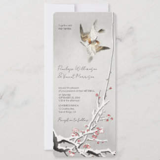 Winterliebe - Vintage-Kunst-Hochzeitseinladung Einladung