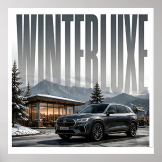Winterluxe Luxus-Alpin-Editorial Poster