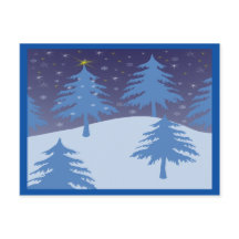 Wintermärchenlandpostkarte horizontal