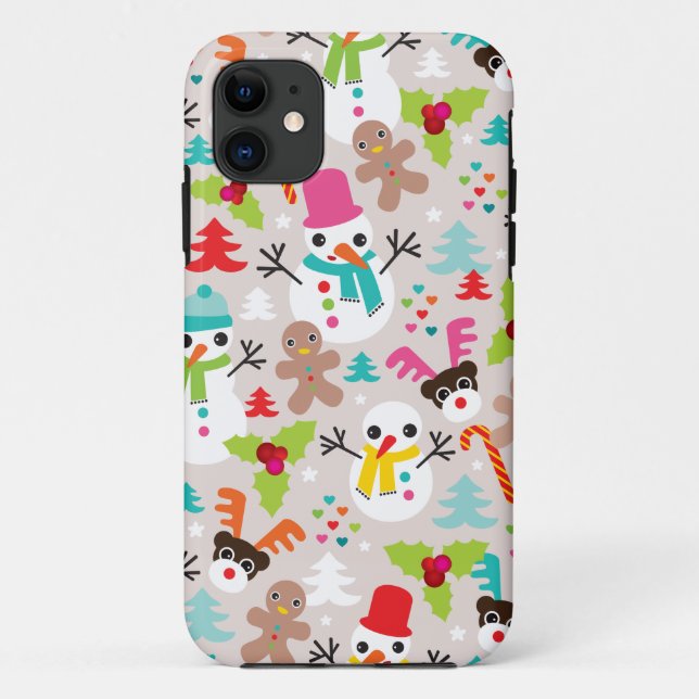 Wintermärchenlandweihnachtsillustration iphone Case-Mate iPhone hülle (Rückseite)