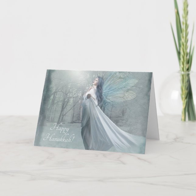 Wintermärchenschnee Feiertagskarte (Vorderseite)