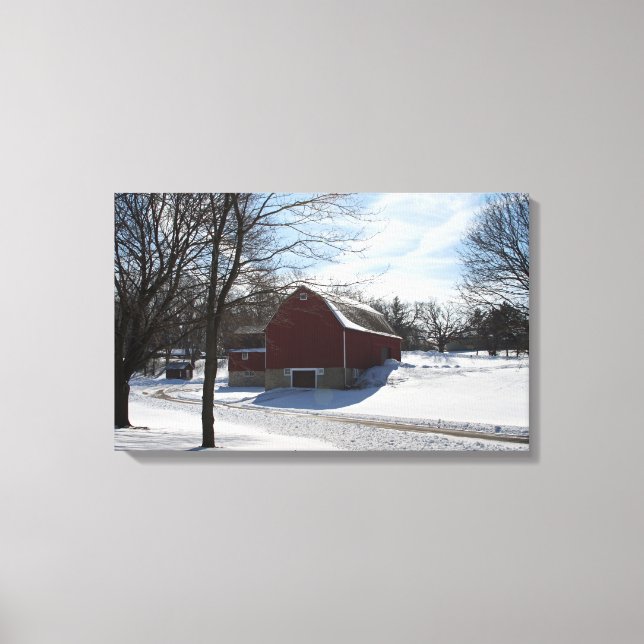 Wintermauer überwölbte Canvas Leinwanddruck (Vorderseite)