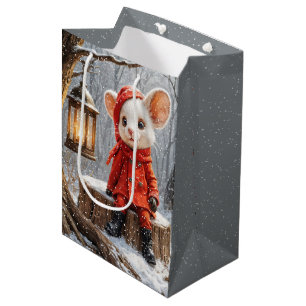 Wintermäuse mit Waldrinnen Mittlere Geschenktüte