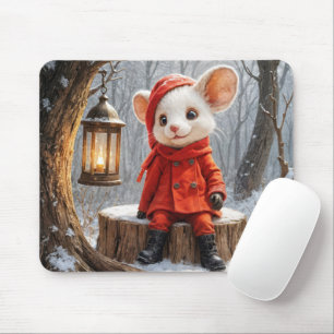 Wintermäuse mit Waldrinnen Mousepad