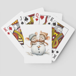 Wintermäuse Spielkarten