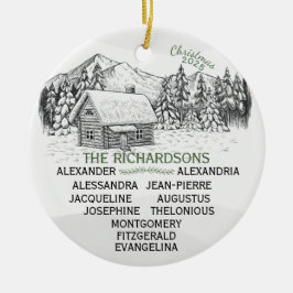 Wintermelokabine Snowy Mountain X11 Keramik Ornament