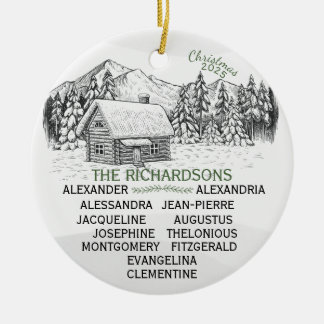 Wintermelokabine Snowy Mountain X12 Keramik Ornament