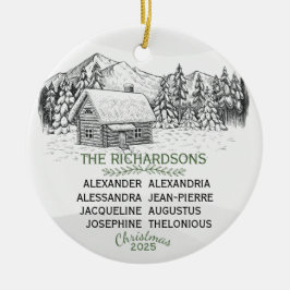 Wintermelokabine Snowy Mountain X8 Keramik Ornament