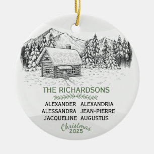 Wintermelokabine Snowy Mountain X 6 Keramik Ornament