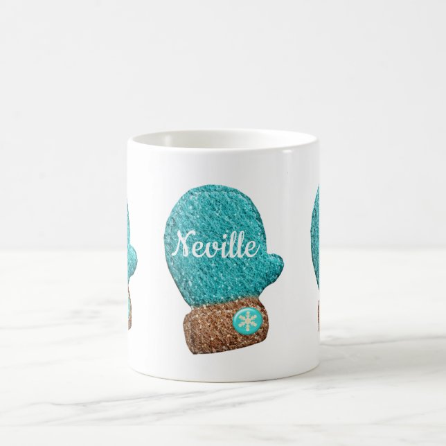 Wintermitten niedliche Schneeflocken-Fäustlinge Kaffeetasse (Mittel)