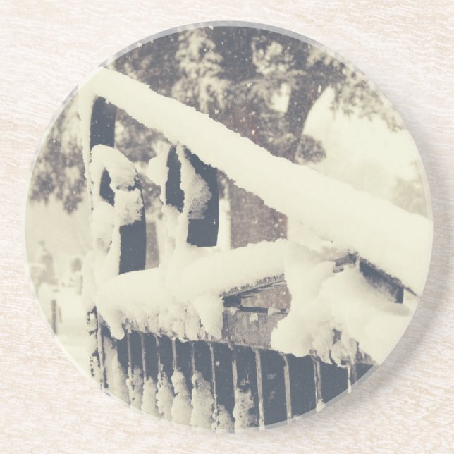 Wintermonatstor Sandstein Untersetzer (Vorne)