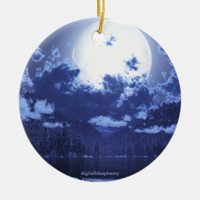 Wintermoon/zirkumpolare Verzierung Keramikornament (Vorne)