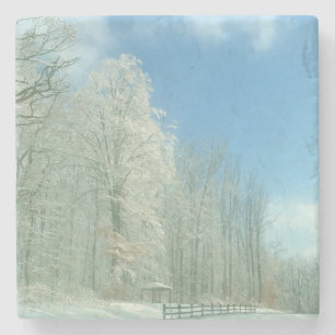 Wintermorgen Steinuntersetzer