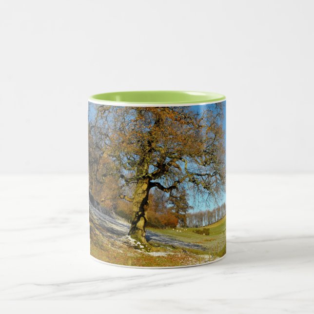 Wintermorgen Zweifarbige Tasse (Mittel)