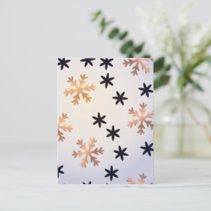 Wintermuster 12 postkarte