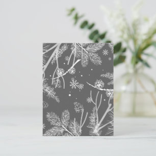 Wintermuster 4 postkarte