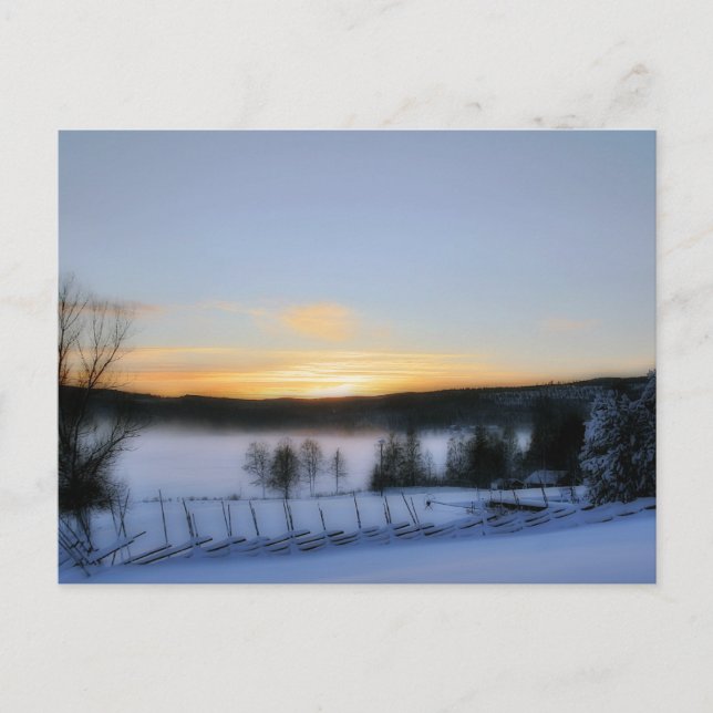 Winternachmittag Postkarte (Vorderseite)