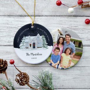 Winternacht Erste Weihnachten in unserer neuen Zuh Keramik Ornament