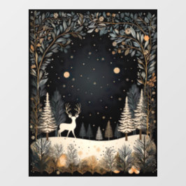 Winternacht Fensteraufkleber