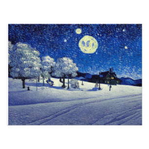 Winternacht Fotodruck