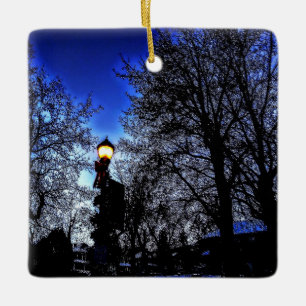 Winternacht Keramikornament