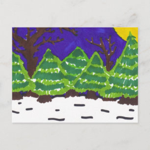 Winternacht Postkarte