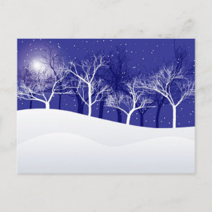 Winternacht Postkarte