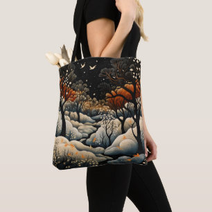 Winternachtslandschaft Tasche