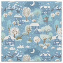 Winternachtszeit Vintage Dorflandschaft