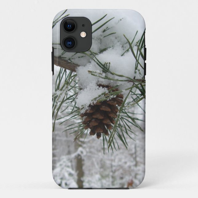 Winternaturfotografie von Snowy Pine Branch Case-Mate iPhone Hülle (Rückseite)