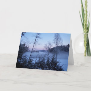 Winternebel am Morgen Karte