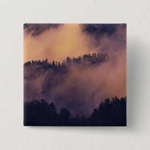 Winternebel im Tal bei Sonnenuntergang von Morton Button