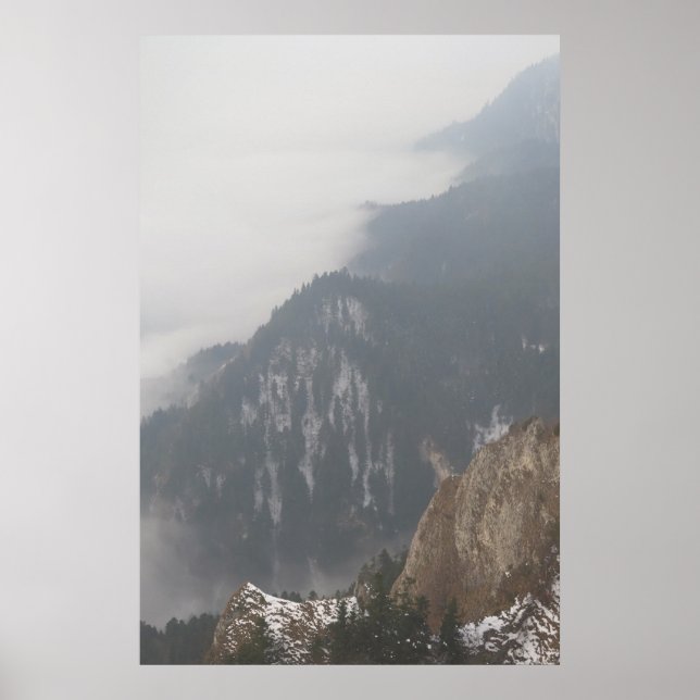 Winternebel in Pieniny Poster (Vorne)
