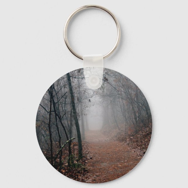 Winternebel - Kein Ende im Sight auf dem Weg Gesch Schlüsselanhänger (Vorderseite)