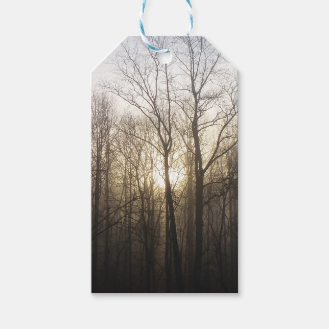 Winternebel Naturfotografie Geschenkanhänger (Vorderseite)