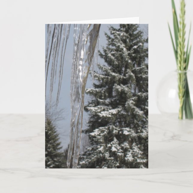 Winternotizkarte Feiertagskarte (Vorderseite)