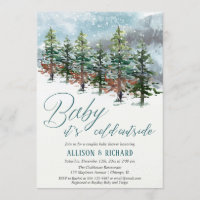 Winterpaare Babydusche geschlechtsneutral im Freie