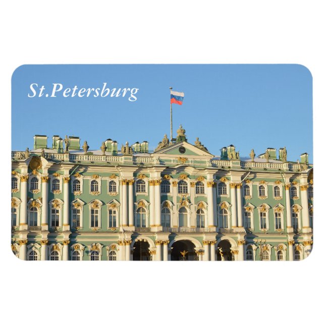 Winterpalast in St. Petersburg, Russland Magnet (Horizontal)