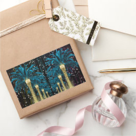 Winterpalme Rechteckiger Aufkleber