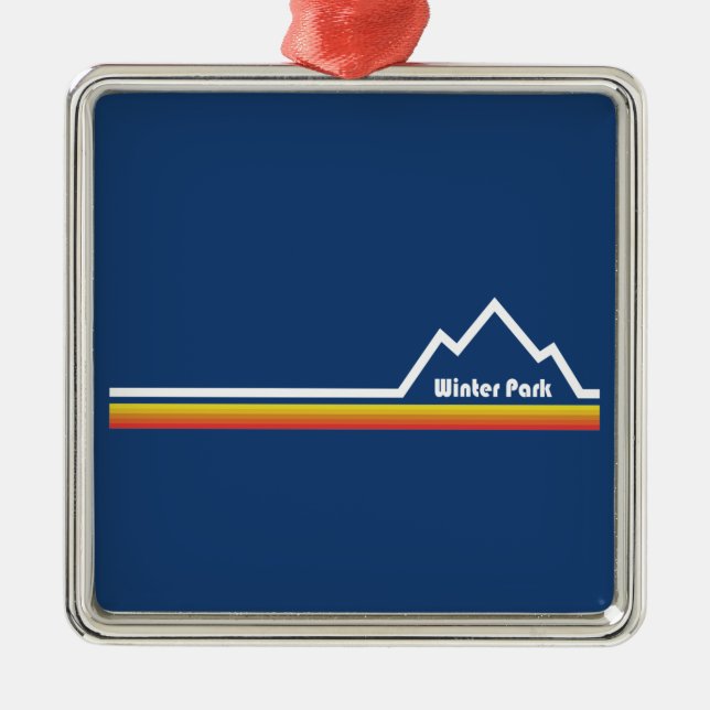 Winterpark, Colorado Ornament Aus Metall (Vorne)