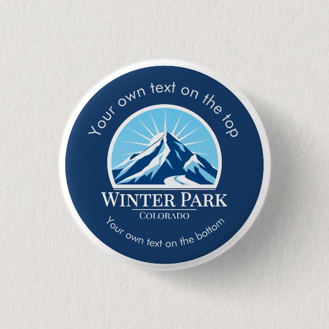 Winterpark Colorado Skiurlaub Button (Vorderseite)