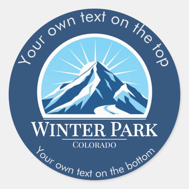 Winterpark Colorado Skiurlaub Runder Aufkleber (Vorderseite)