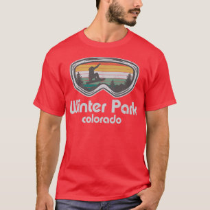 Winterpark Snowboarden Retro Colorado Snowboard T-Shirt
