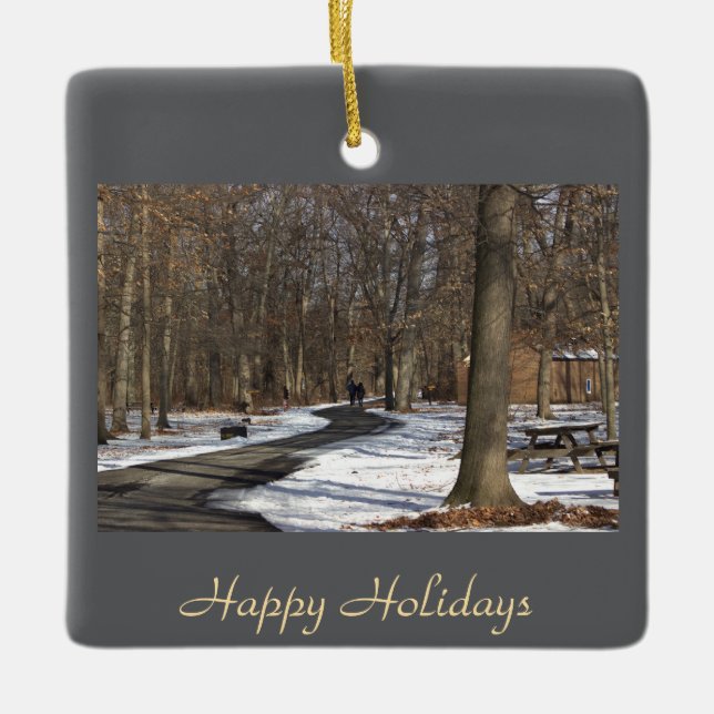 Winterparkplatz Keramikornament (Vorderseite)