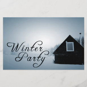 Winterparty: Eingeschneit in der Hütte Flyer