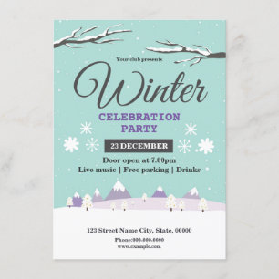 Winterparty-Einladung Einladung