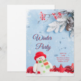 Winterparty-Einladung Einladung