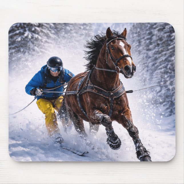   Winterpferd-Mauspad Mousepad (Vorne)